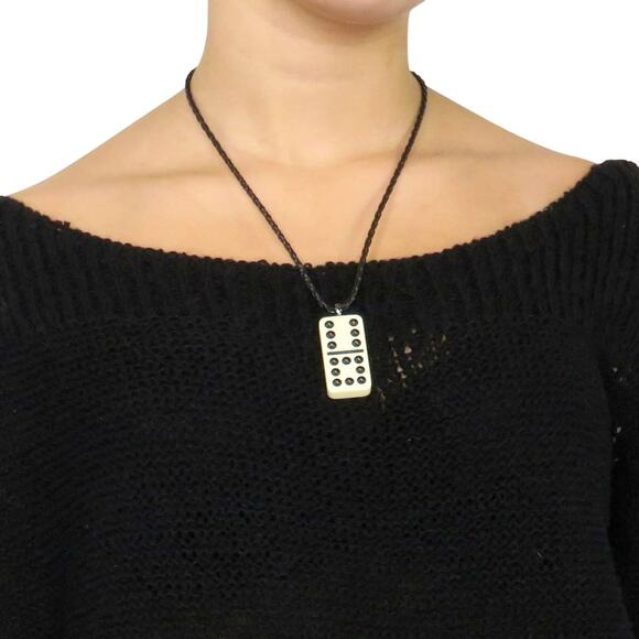 Y2k Vintage Domino Necklace - Picture 4 of 6